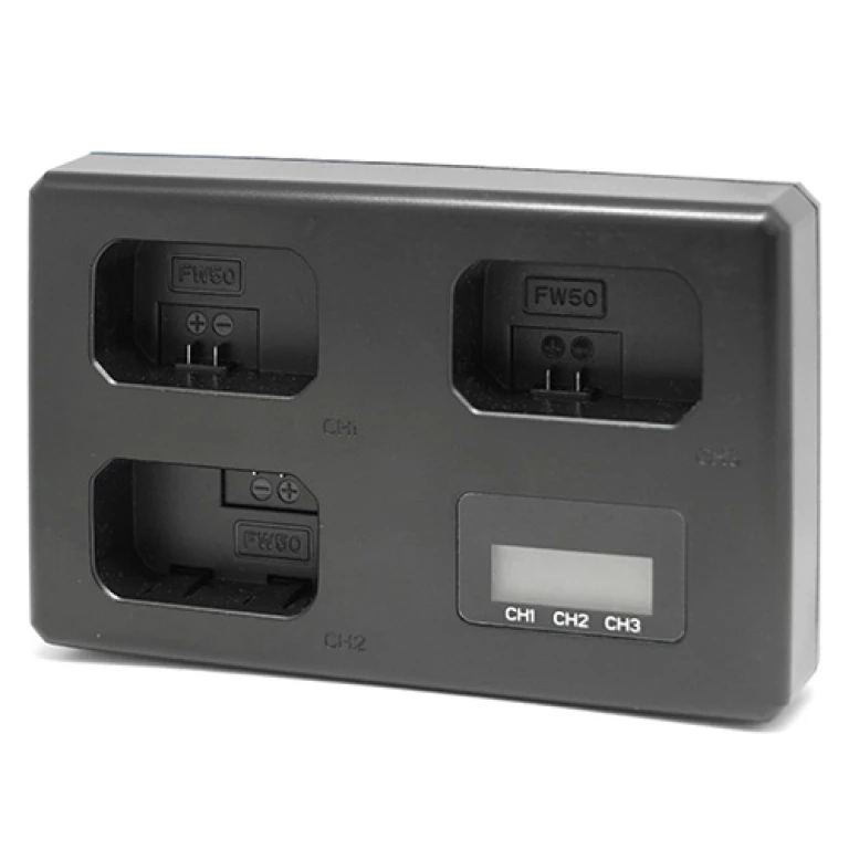מטען משולש חלופי לסוללות Sony NP-FW50 מטען משולש חלופי לסוללות Sony NP-FW50
