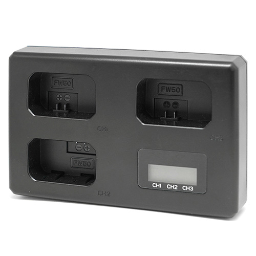 מטען משולש חלופי לסוללות Sony NP-FW50 מטען משולש חלופי לסוללות Sony NP-FW50