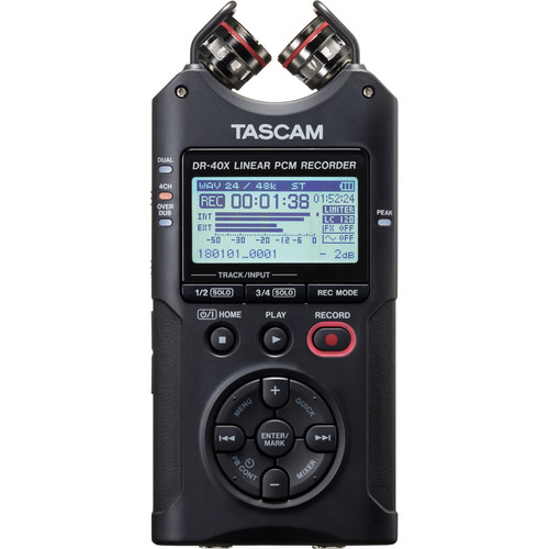מכשיר הקלטה נייד מקצועי Tascam DR-40X מכשיר הקלטה נייד מקצועי Tascam DR-40X