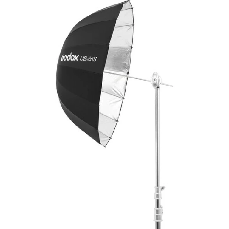 מטריה פרבולית כסופה 85 ס"מ – "Godox Parabolic Umbrella 33 מטריה פרבולית כסופה 85 ס"מ – "Godox Parabolic Umbrella 33