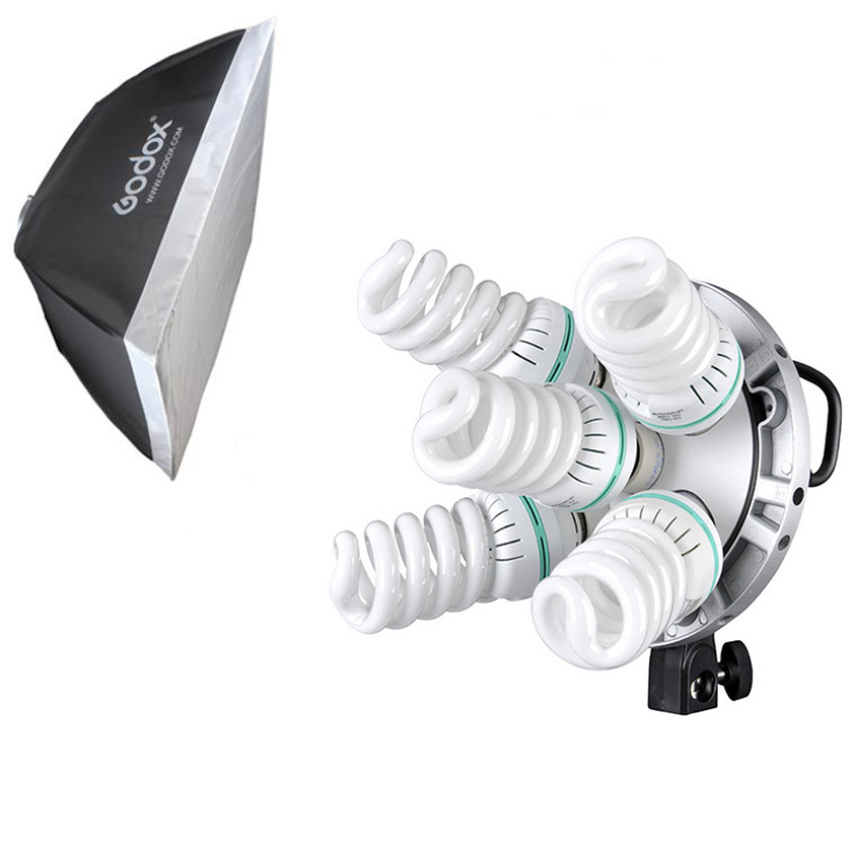 תאורה קבועה ל-5 נורות כולל סופטבוקס Godox TL-5K with 60X60cm softbox תאורה קבועה ל-5 נורות כולל סופטבוקס Godox TL-5K with 60X60cm softbox