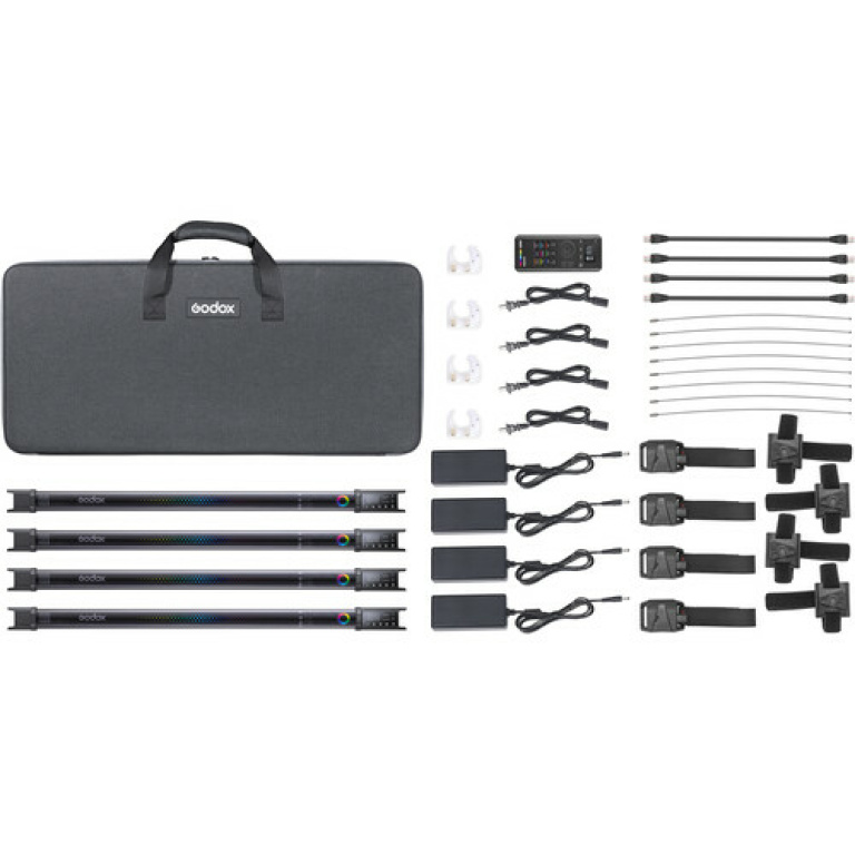 ערכת 4 מקלות אור ושלט Godox TL60 RGB Tube Light ערכת 4 מקלות אור ושלט Godox TL60 RGB Tube Light