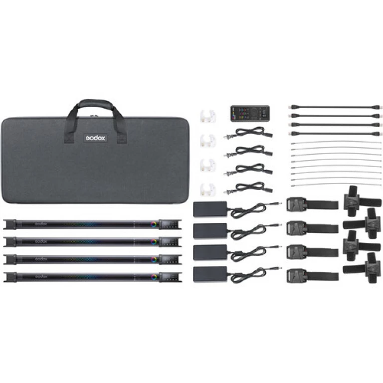 ערכת 4 מקלות אור ושלט Godox TL60 RGB Tube Light ערכת 4 מקלות אור ושלט Godox TL60 RGB Tube Light