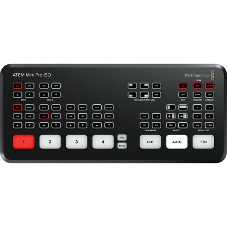 קונסולת שידור Blackmagic ATEM Mini Pro ISO HDMI Live קונסולת שידור Blackmagic ATEM Mini Pro ISO HDMI Live
