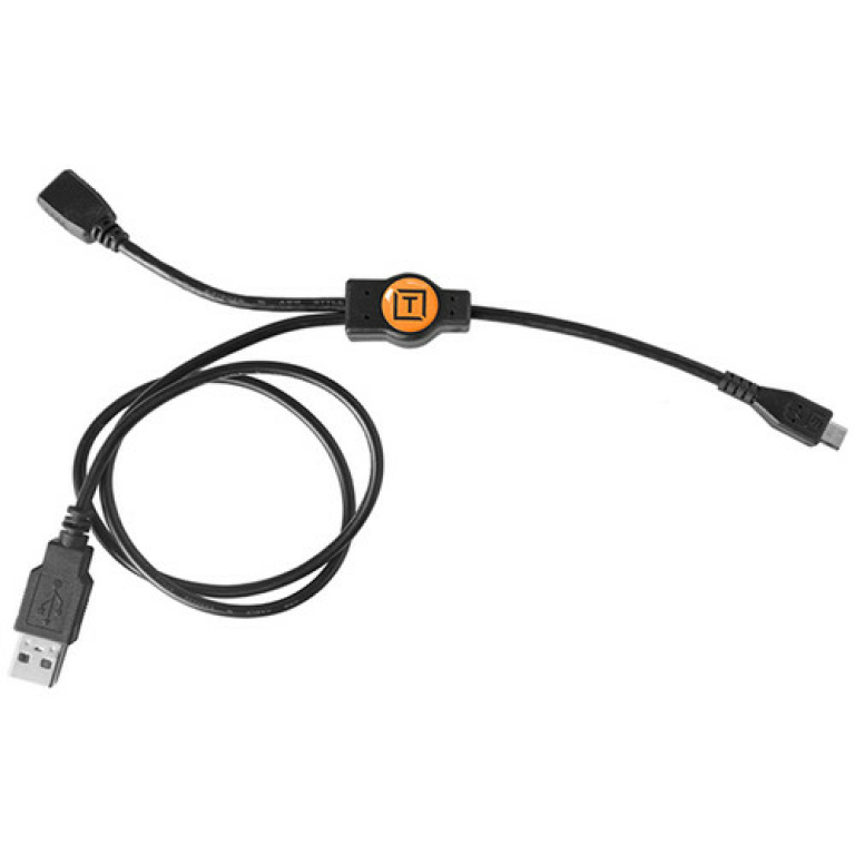 כבל Tether Tools USB Type-A Male to USB Micro-B Male & USB Micro-B Female כבל Tether Tools USB Type-A Male to USB Micro-B Male & USB Micro-B Female