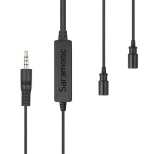 מיקרופון דש כפול Saramonic lavmicro 2m מיקרופון דש כפול Saramonic lavmicro 2m
