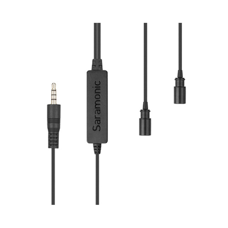 מיקרופון דש כפול Saramonic lavmicro 2m מיקרופון דש כפול Saramonic lavmicro 2m