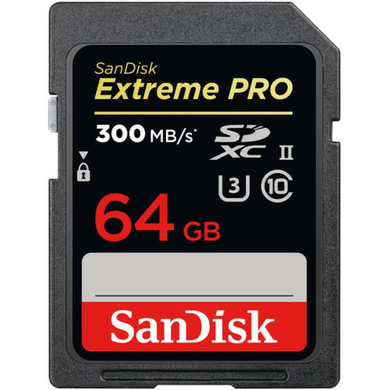 כרטיס זיכרון SanDisk 64GB Extreme Pro 300MB/s V90 UHS-II SDXC כרטיס זיכרון SanDisk 64GB Extreme Pro 300MB/s V90 UHS-II SDXC