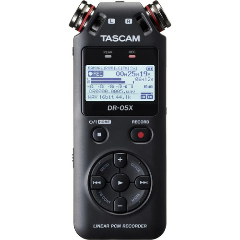 מכשיר הקלטה נייד מקצועי Tascam DR-05X מכשיר הקלטה נייד מקצועי Tascam DR-05X