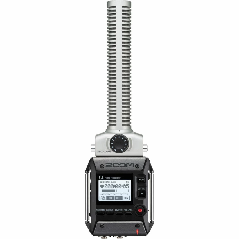 מכשיר הקלטה נייד עם מיקרופון שוטגן Zoom F1 Recorder + Shotgun Mic מכשיר הקלטה נייד עם מיקרופון שוטגן Zoom F1 Recorder + Shotgun Mic