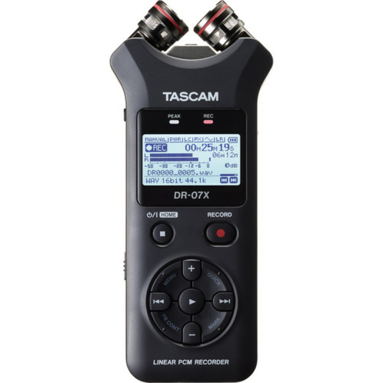 מכשיר הקלטה נייד מקצועי Tascam DR-07X מכשיר הקלטה נייד מקצועי Tascam DR-07X