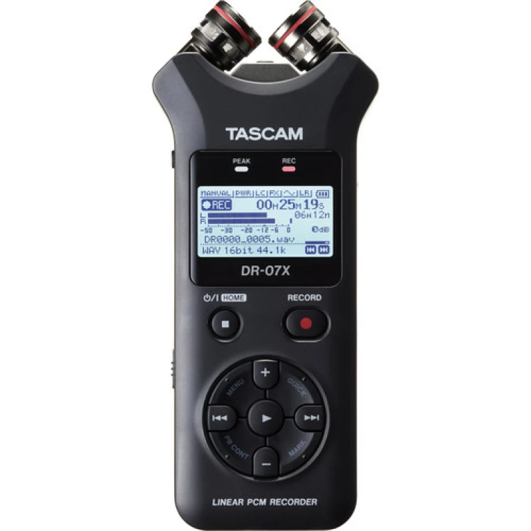 מכשיר הקלטה נייד מקצועי Tascam DR-07X מכשיר הקלטה נייד מקצועי Tascam DR-07X