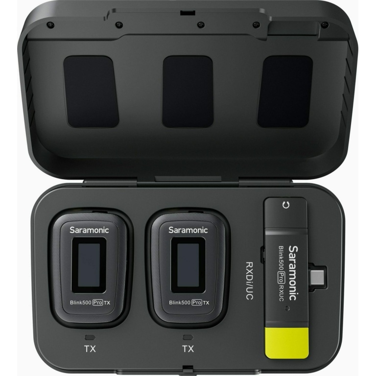 ערכת 2 משדרים ומקלט אלחוטיים למכשירי iOS אייפון / אייפוד Saramonic blink 500 pro B4 ערכת 2 משדרים ומקלט אלחוטיים למכשירי iOS אייפון / אייפוד Saramonic blink 500 pro B4