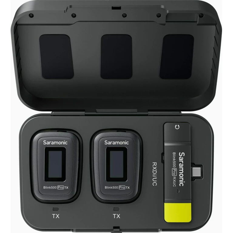 ערכת 2 משדרים ומקלט אלחוטיים למכשירי iOS אייפון / אייפוד Saramonic blink 500 pro B4 ערכת 2 משדרים ומקלט אלחוטיים למכשירי iOS אייפון / אייפוד Saramonic blink 500 pro B4