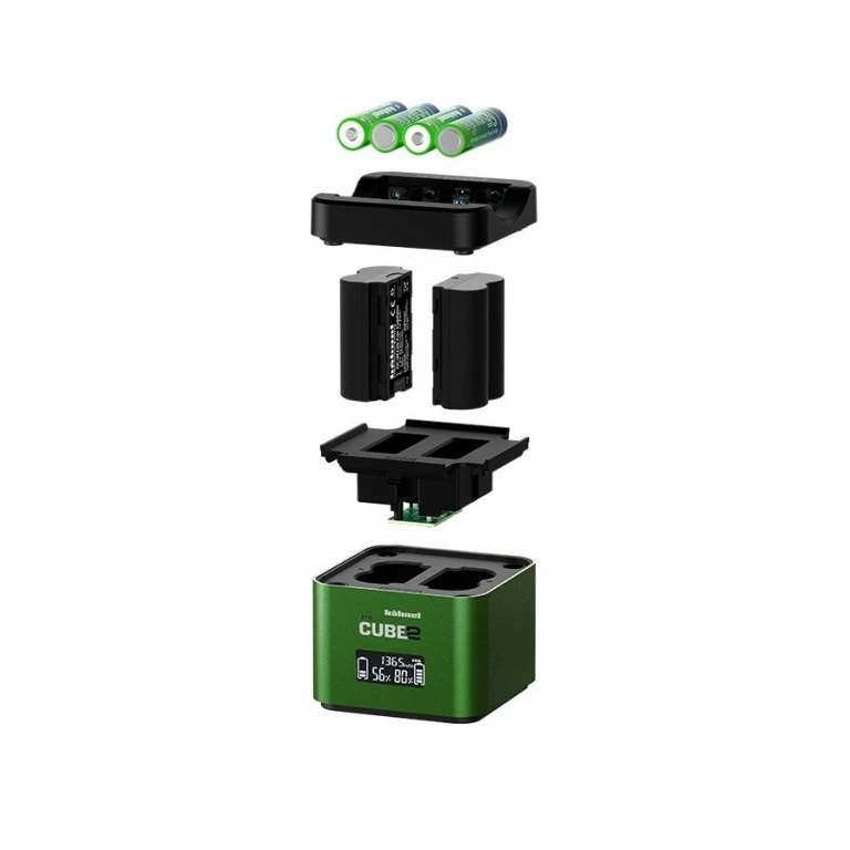 מטען נייח לפוג'י hahnel cube2 pro charger w-126/w235 מטען נייח לפוג'י hahnel cube2 pro charger w-126/w235