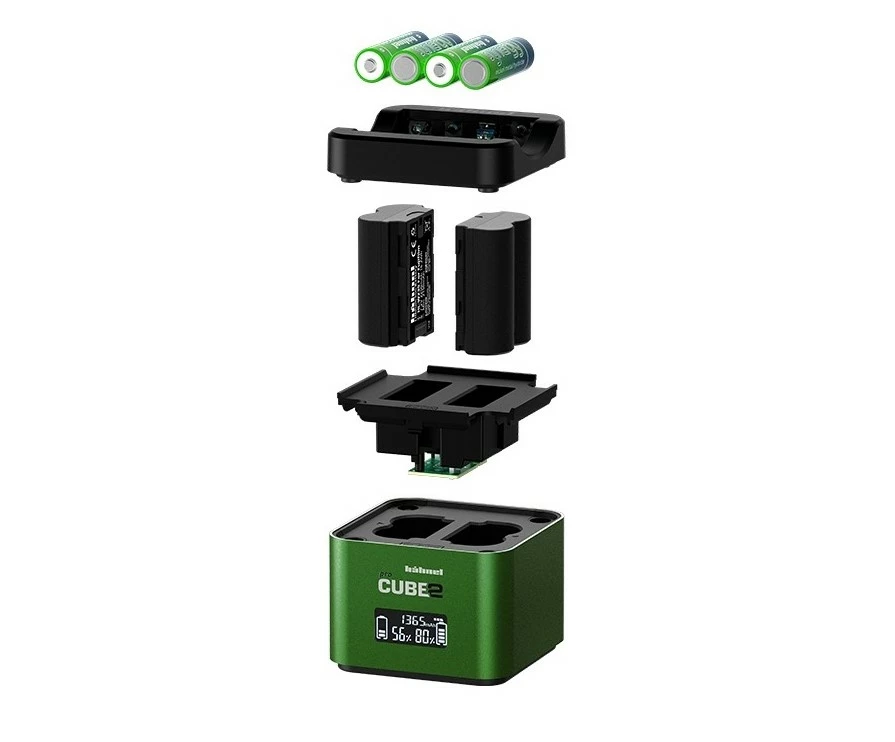 מטען נייח לפוג'י hahnel cube2 pro charger w-126/w235 מטען נייח לפוג'י hahnel cube2 pro charger w-126/w235
