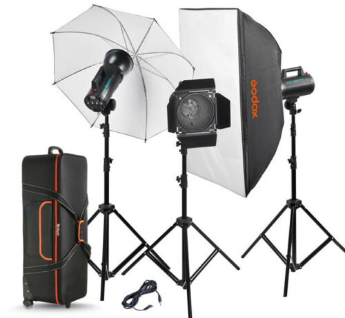 קיט 3 פלאשים סטודיו GODOX GS-400IID
