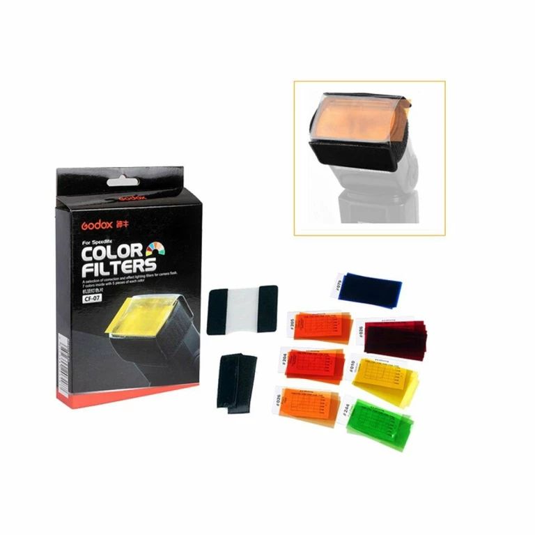 Godox CF-07 7 Color Universal Speedlite Filters Kit Godox CF-07 7 Color Universal Speedlite Filters Kit