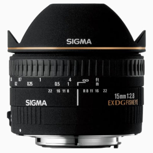 עדשה Sigma 15mm f/2.8 EX DG DIAGONAL Fisheye למצלמות Nikon עדשה Sigma 15mm f/2.8 EX DG DIAGONAL Fisheye למצלמות Nikon