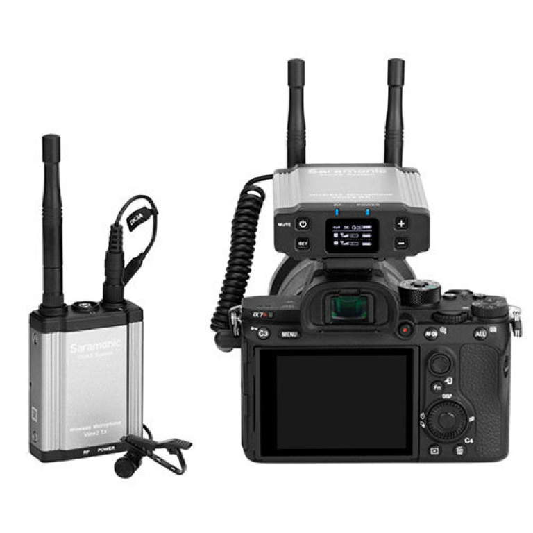 מערכת מיקרופון אלחוטי saramonic vlink2 kit2 2.4 GHz Wireless Microphone System מערכת מיקרופון אלחוטי saramonic vlink2 kit2 2.4 GHz Wireless Microphone System