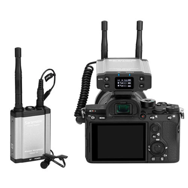 מערכת מיקרופון אלחוטי saramonic vlink2 kit2 2.4 GHz Wireless Microphone System מערכת מיקרופון אלחוטי saramonic vlink2 kit2 2.4 GHz Wireless Microphone System