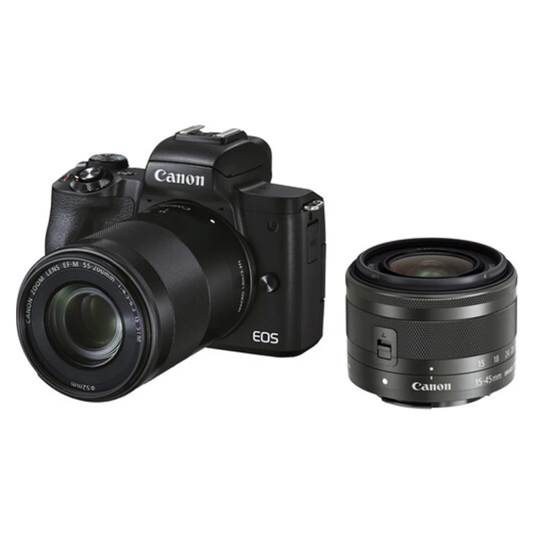 קיט מצלמה ללא מראה Canon EOS M50 II + 15-45mm + 55-200 קרט קיט מצלמה ללא מראה Canon EOS M50 II + 15-45mm + 55-200 קרט