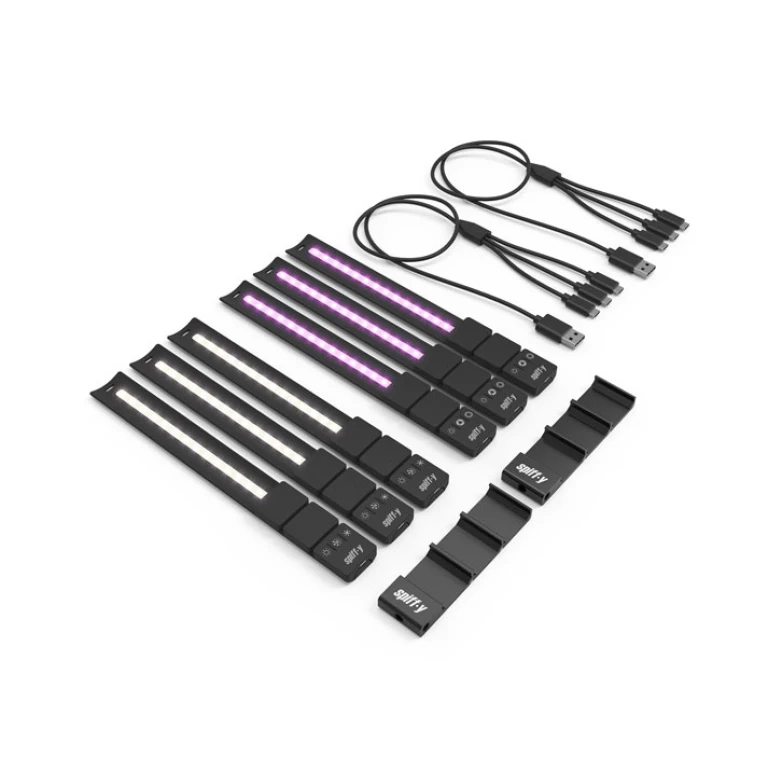 סט צמידי תאורה ליוצרי סרטים Kyu-6 RGB Led Light Filmmakers Pro Kit סט צמידי תאורה ליוצרי סרטים Kyu-6 RGB Led Light Filmmakers Pro Kit