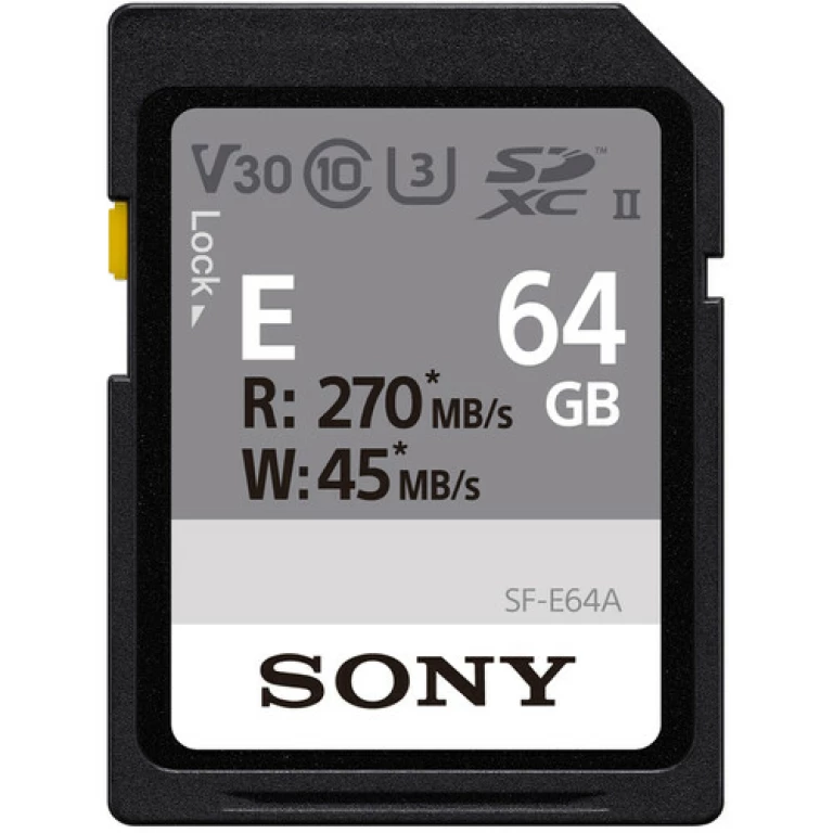 כרטיס זיכרון Sony 64GB SF-E Series UHS-II SDXC כרטיס זיכרון Sony 64GB SF-E Series UHS-II SDXC