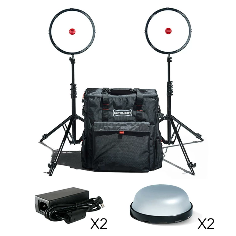 סט פנסי LED עגולים Rotolight AEOS 2 RGB סט פנסי LED עגולים Rotolight AEOS 2 RGB