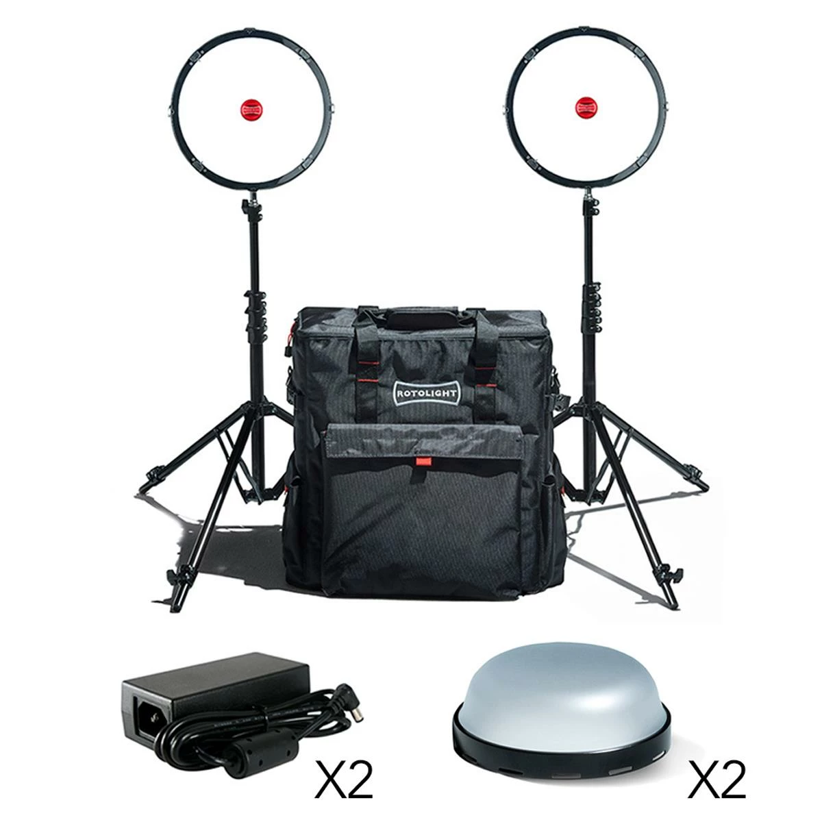 סט פנסי LED עגולים Rotolight AEOS 2 RGB סט פנסי LED עגולים Rotolight AEOS 2 RGB