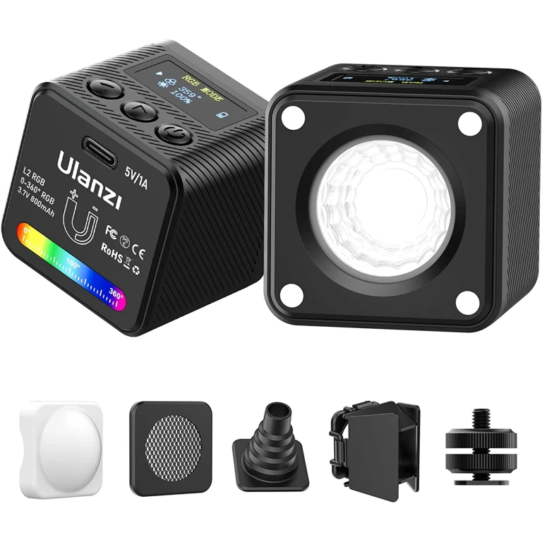 פנס ulanzi 2878 l2rgb cob video light led פנס ulanzi 2878 l2rgb cob video light led