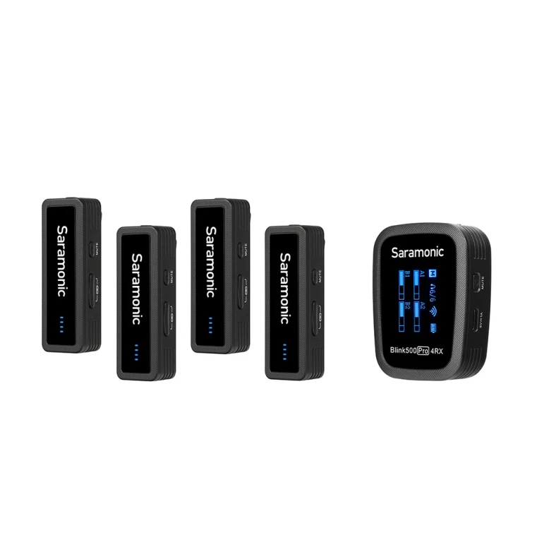 ערכת מקלט ו4 משדרים Saramonic Blink500 B8 ערכת מקלט ו4 משדרים Saramonic Blink500 B8