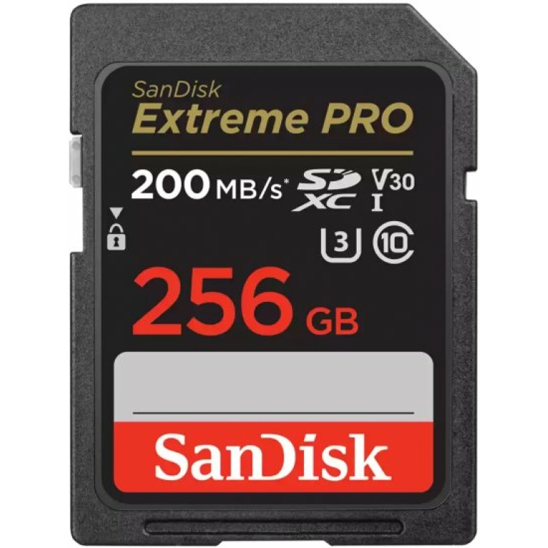 כרטיס זיכרון sandisk extreme pro sd 256gb 200mb/s כרטיס זיכרון sandisk extreme pro sd 256gb 200mb/s