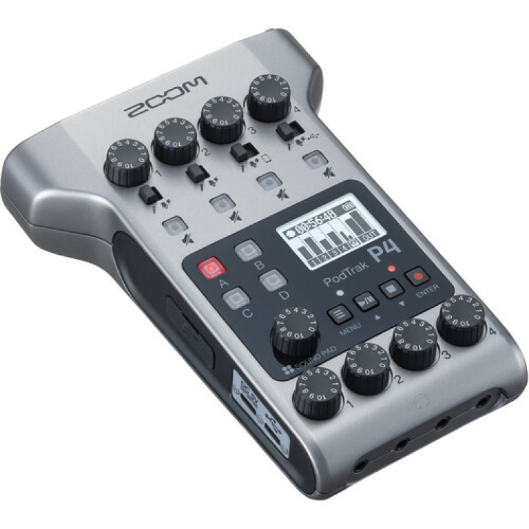 מכשיר הקלטה מקצועי Zoom PodTrak P4 מכשיר הקלטה מקצועי Zoom PodTrak P4