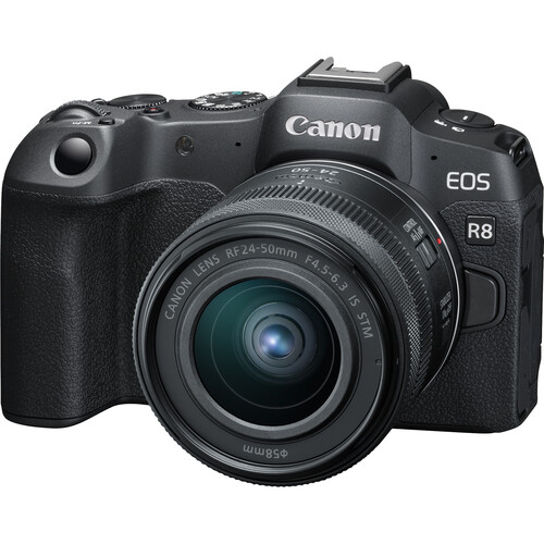קיט מצלמה ללא מראה Canon EOS R8 + RF 24-50mm קיט מצלמה ללא מראה Canon EOS R8 + RF 24-50mm