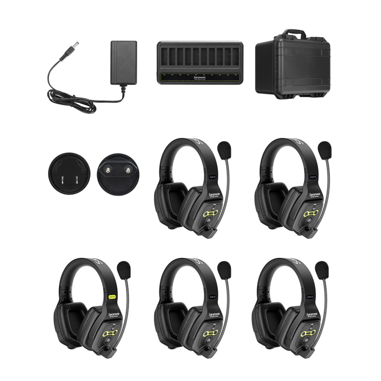 סט אוזניות תקשורת הפקה אלחוטי Saramonic WiTalk WT5D סט אוזניות תקשורת הפקה אלחוטי Saramonic WiTalk WT5D