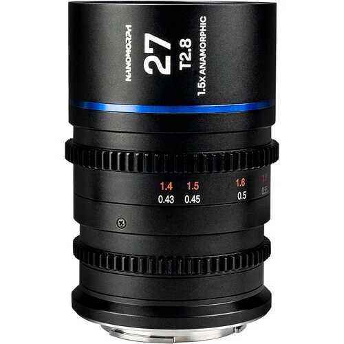 עדשה laowa lens 27 t/2.8 nanomorph 1.5x s35 blue canon rf עדשה laowa lens 27 t/2.8 nanomorph 1.5x s35 blue canon rf