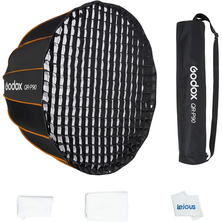 סופטבוקס עם גריד Godox qr-p90G quick release parabolic softbox סופטבוקס עם גריד Godox qr-p90G quick release parabolic softbox
