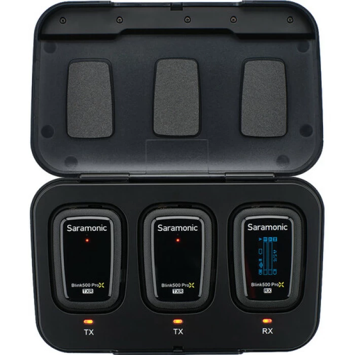 ערכת 2 משדרים מקליטים ומקלט אלחוטיים Saramonic Blink 500 ProX B2R ערכת 2 משדרים מקליטים ומקלט אלחוטיים Saramonic Blink 500 ProX B2R