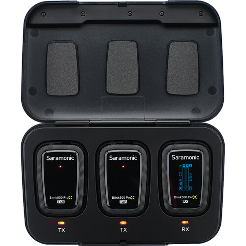 ערכת 2 משדרים מקליטים ומקלט אלחוטיים Saramonic Blink 500 ProX B2R ערכת 2 משדרים מקליטים ומקלט אלחוטיים Saramonic Blink 500 ProX B2R