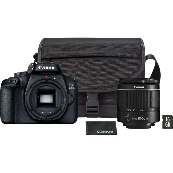 קיט באנדל Canon EOS 4000d + 18-55 III תיק וכרטיס זיכרון – יבואן רשמי קיט באנדל Canon EOS 4000d + 18-55 III תיק וכרטיס זיכרון – יבואן רשמי