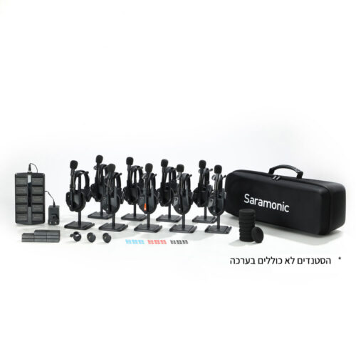 Saramonic WiTalk9-9S סט אוזניות תקשורת הפקה אלחוטי ל- 9 אנשים Saramonic WiTalk9-9S סט אוזניות תקשורת הפקה אלחוטי ל- 9 אנשים