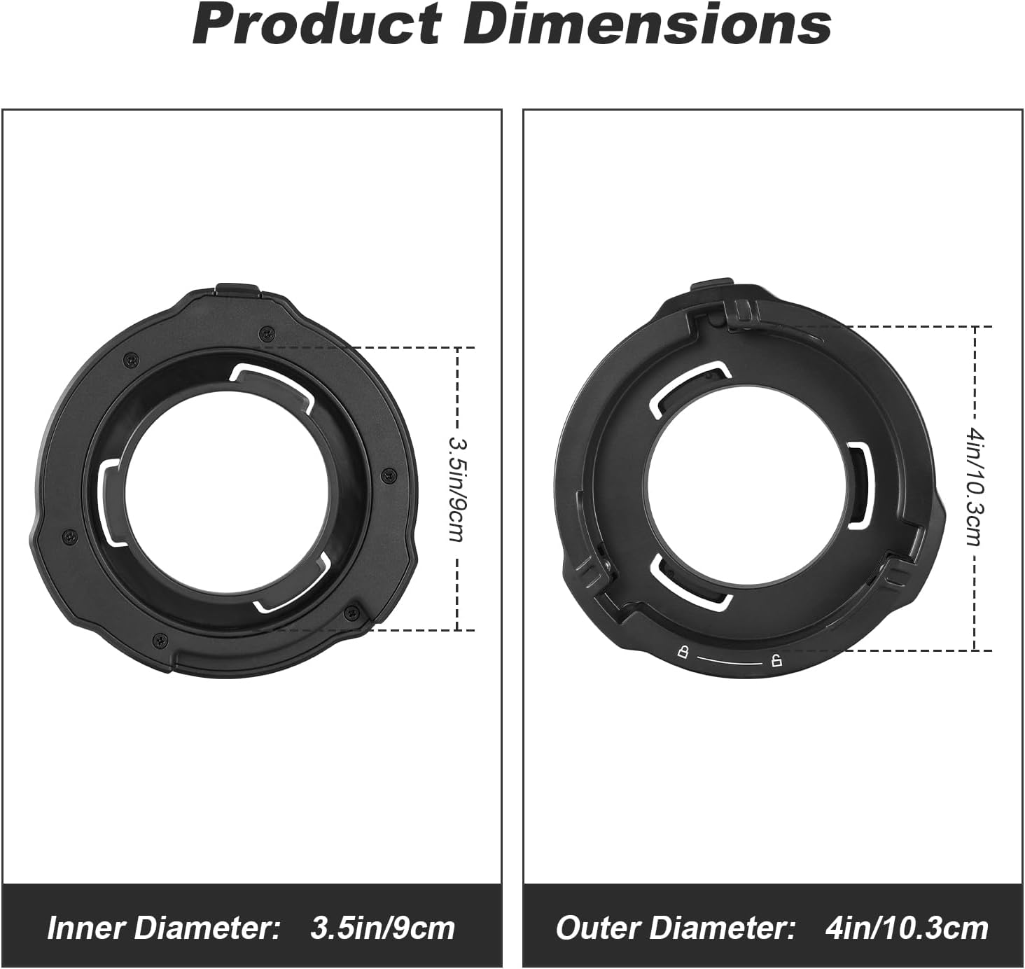 Godox ML-GB Mini-Bowens – Bowens מתאם מעביר תושבת Godox ML-GB Mini-Bowens – Bowens מתאם מעביר תושבת