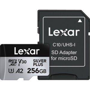 כרטיס זיכרון Lexar Professional Silver Plus MicroSDXC – נפח 256GB כרטיס זיכרון Lexar Professional Silver Plus MicroSDXC – נפח 256GB