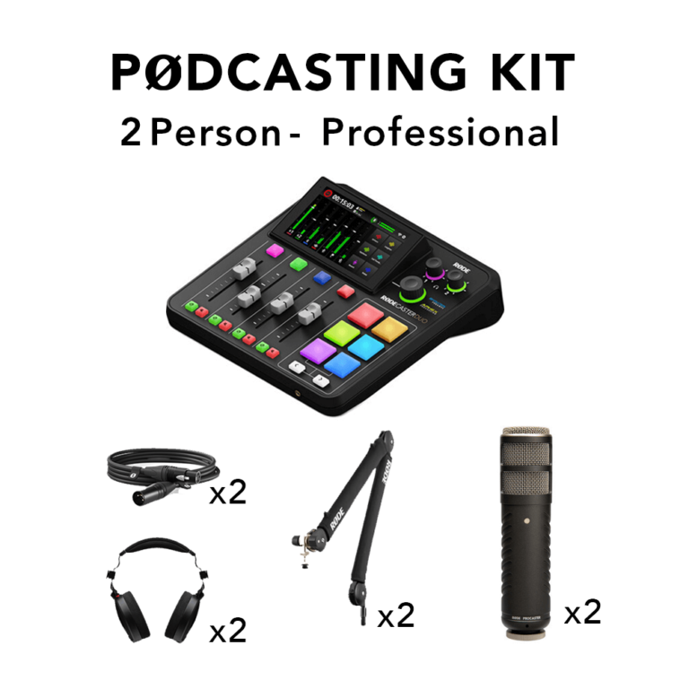 RODE Podcasting Kit Professional קיט מוצרים לפודקאסט 2 דוברים RODE Podcasting Kit Professional קיט מוצרים לפודקאסט 2 דוברים