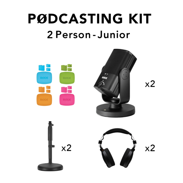 RODE Podcast Recording Kit Junior קיט הקלטת פודקאסט 2 דוברים RODE Podcast Recording Kit Junior קיט הקלטת פודקאסט 2 דוברים
