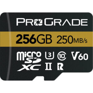 ProGrade 256GB MicroSDXC UHS-II V60 כרטיס זיכרון ProGrade 256GB MicroSDXC UHS-II V60 כרטיס זיכרון