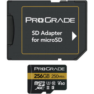 ProGrade 256GB MicroSDXC UHS-II V60 כרטיס זיכרון