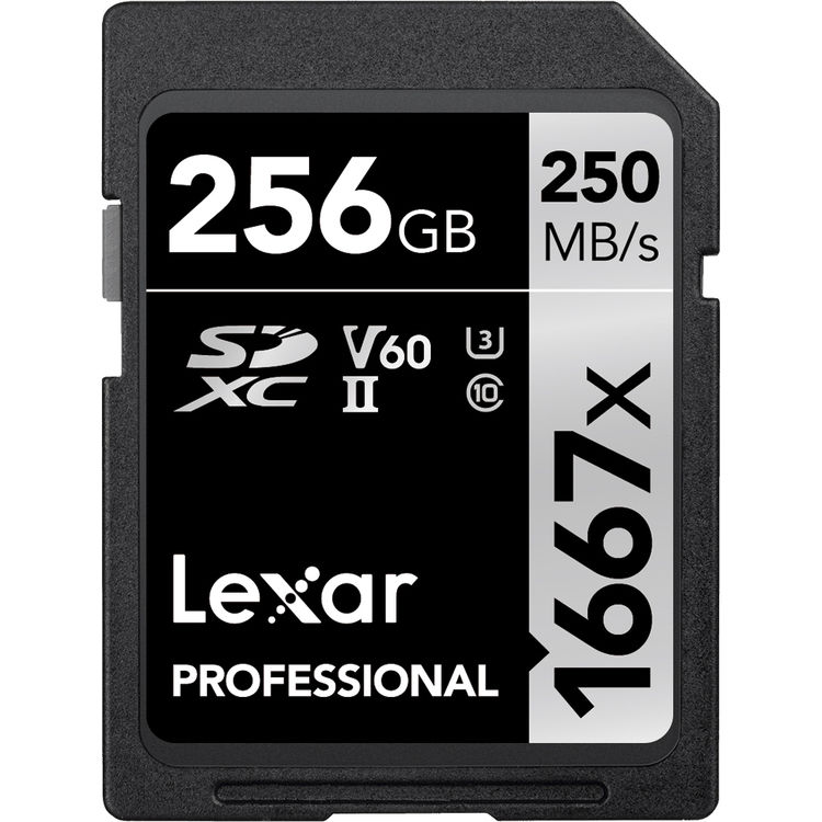 Lexar 256GB Professional 1667x UHS-II SDXC V60 כרטיס זיכרון Lexar 256GB Professional 1667x UHS-II SDXC V60 כרטיס זיכרון