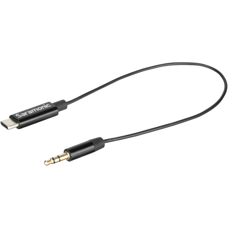 כבל מתאם אודיו Saramonic SR-C2001 3.5mm TRS ל-USB Type-C כבל מתאם אודיו Saramonic SR-C2001 3.5mm TRS ל-USB Type-C